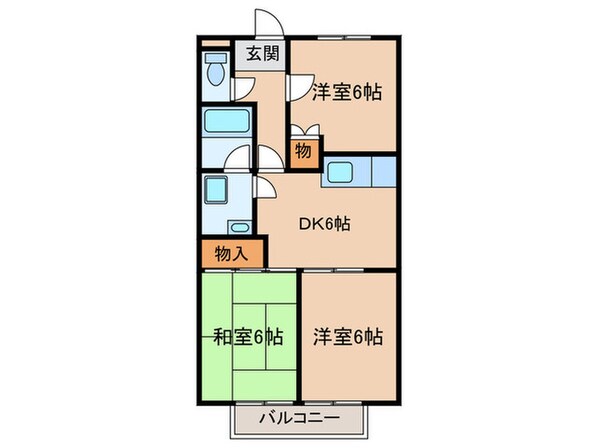 サ－プラスｔｈｒｅｅ丘　Ｅ棟の物件間取画像